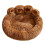 Plush Paw-Shaped Calming Pet Bed Medium Donut Cushion 1