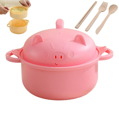 Conjunto de tigelas para ramen próprias para micro-ondas com tampas, alças e