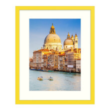 Set of 2 Yellow 8x10 Picture Frames Solid Wood, Display 5x7 Photos with Mat or 8x10 Without Mat, Modern Wall Decor or Tabletop Frame for Home Office