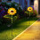 Solar Sunflower Garden Stake Light Outdoor 4