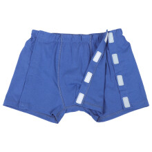 Men's Adaptive Reusable Underwear Comfortable Long Term Care Soft Cotton Briefs XL Blue 2pcs