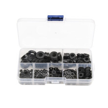 250/350/500pcs Nylon Plastic Insulation Washers M2 M2.5 M3 M4 M5 M6 M8 Black Nylon Spacers Seals Plastic Washers Set Gasket Ring Kit