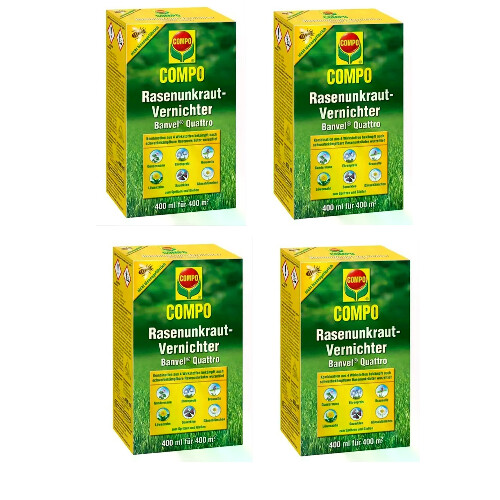Set 4x COMPO plæne ukrudtsmiddel koncentrat 400 ml – mod ukrudt