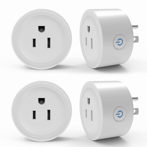 Smart WiFi-uttag kompatibelt med Alexa och Google Home, 4-pack