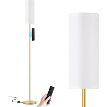 Moderne vloerlamp 64 inch met afstandsbediening en dimfunctie, 9W lamp