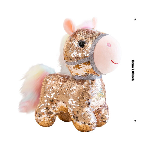 Iriserende Pony Plysfigur 7 tommer 2
