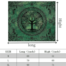 Large Green Tree of Life Tapestry (98"x118") – Boho, Hippie, Y2K Wall Hanging for Bedroom, Dorm & Living Room