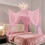 Vierzijdig muggennet (95x83 inch) roze 1