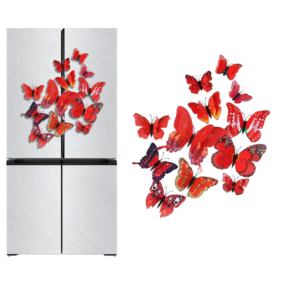 Wall Stickers Plastic Butterfly 3D Lifelike 12Pcs 962029472131