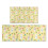Kitchen Rugs Set of 2 Yellow Pattern L-Shape 17x30+17x47 1