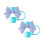 Purple Silicone Straw Covers with Bow Design 2PCS 1