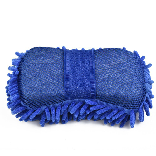Uirlis Glanadh Spúinse Nigh Gluaisteán Gorm Microfiber Chenille 1