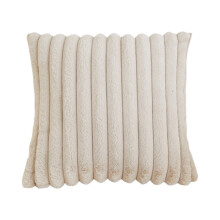 Sierkussenhoes van imitatiebont met strepen, 17x17 inch