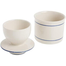 Butter Keeper White Glazed Stoneware