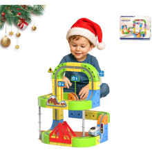 Track Fusion, Trackfusion Train - Electric Train Set, 3D Train Routes with Mix-and-Match Cubes, DIY Magic Track Cube with Rechargeable Car