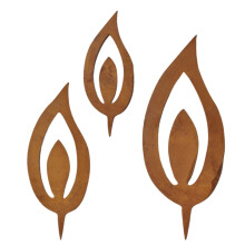 Metalen herten kersttuinpaal voor buitendecoratie (1 stuk)