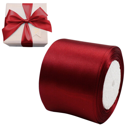 Weinrotes Satinband, 7,6 cm x 23 m 1