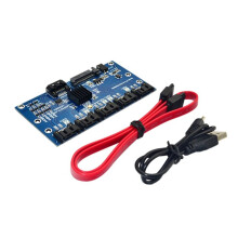 Tarjeta de Expansión 3.0, Convertidor de 1 A 5 Puertos, Tarjeta de Expansión de 6 Gbps, Adaptador de Concentrador de Tarjeta Vertical para Placa