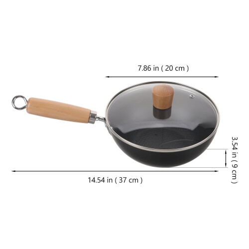 Traditional Round Bottom Wok Black for Home Use Smooth and Stable 1