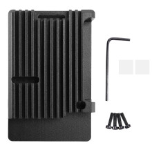 for Raspberry Pi 4 Model B Aluminum Case, Passive Cooling Aluminum Alloy Protective Shell Metal Enclosure for Raspberry Pi 4 Model B