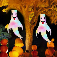Rękaw wiatrowy w kształcie ducha na Halloween z diodami LED, 1 sztuka