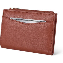 Leather Wallet For Women - Small Purse Credit Card & ID Holder for Ladies, for Women's, Bifold Wallets (Nappa Cognac)