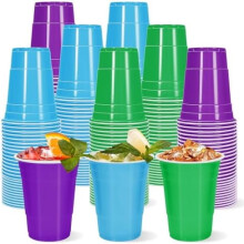 Plastové poháre 16 oz farebné 60 ks