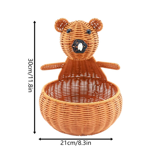 Φορητό καλάθι ζώων από απομίμηση rattan, χειροποίητο, μεγάλο καλάθι αποθήκευσης 1