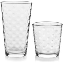 Awa Tumbler og Rock Glassæt med Polkaprikker, 16 stk.