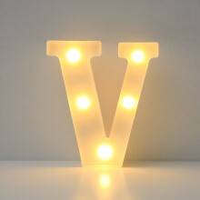 AuroraX LED Light-Up Personalized Letter V Decor, Indoor/Outdoor Holiday & Thanksgiving Party Supplies, Compatible with AuroraX