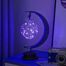 Lunárna lampa LED závesné nočné svetlo Mesiac modré
