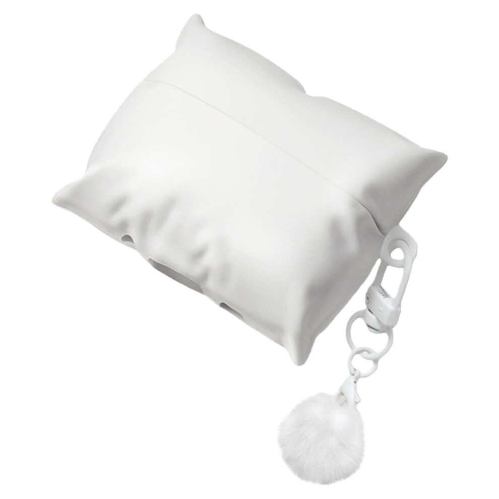Cute Pillow Cover With Pendant Keychain For Airpods Pro 3Rd Gen Â Soft, Shockproof, Compatible With Airpods Pro 3 White 9558633971583