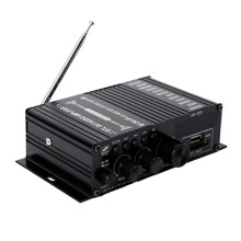 AK380 Amplifier HiFi Audio Karaoke 2 Channel Home Theater Amplifier Power Class D Amplifier USB AUX Input