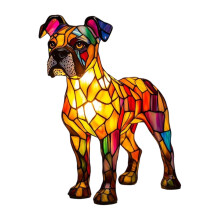 LED-Tischleuchte mit Hundemotiv aus Kunstharz, 1 Stück
