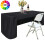 Toalha de mesa retangular de poliéster preto, 1,83 m (6 pés) 1