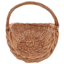 Panier de cueillette vintage fait main en matériau naturel (1 pièce)