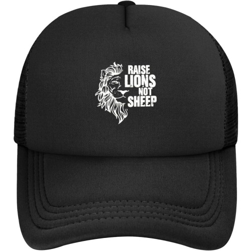 Divertente cappellino da baseball in rete con leone per uomo e donna