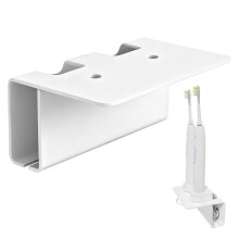 Porte-brosse à dents mural en acrylique blanc (1 pièce)