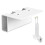 Porte-brosse à dents mural en acrylique blanc (1 pièce) 1