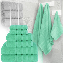 Cotton Towel Set Bathroom 6-Piece Luxurious Absorbent