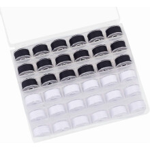 Kit de linha de poliéster preta e branca para bobina, tamanho A, SA156 36