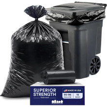 Sacs poubelle noirs YANTONG ultra-résistants, lot de 15