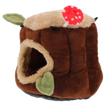 Brown Hamster Warm Hideout Nest - Soft, Comfortable Shelter for Hamsters, Mice, and Squirrels, 1 Set