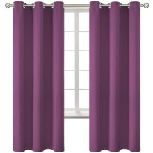 Eggplant Purple Room Darkening Curtains 42x72 in 2 Panels