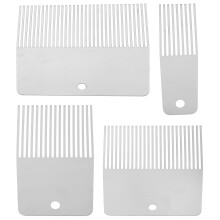 4 peines texturizados de acero inoxidable para arte mural, cepillo para granular yeso y cemento, escarificador de paneles de yeso para bricolaje –