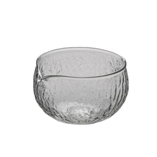 Bol à matcha en verre texturé 500 ml, grain vertical