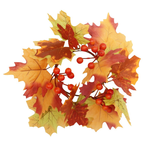 Halloween-lysestake med blomsterdekorasjon