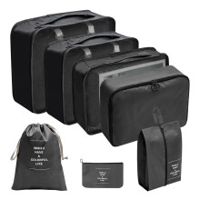 7-Piece Travel Storage Bags Set – Foldable Mesh Packing Cubes for Clothes, Shoes, Underwear & Accessories – Oxford Cloth, Multiple Sizes