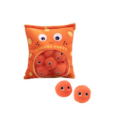 Cheese Puff Plush Toy Soft Snack-Themed Pillow 1 Piece