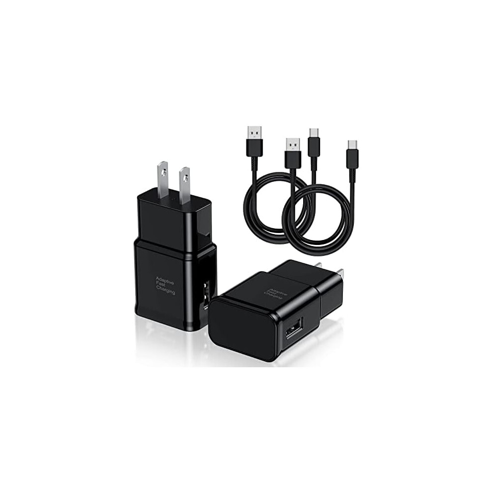 2-Pack Type C Fast Charger + 10Ft Cable, Compatible With Samsung Galaxy S8-S21, Note 8-10, Pixel 3, Etc. 9418476630972